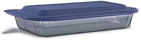 Pyrex Colors Tinted (9x13) Glass Baking Dish with BPA-Free Lid, Oblong