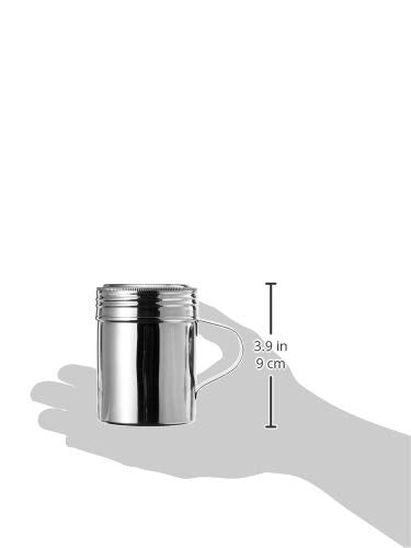 Winco 10 Oz. Stainless Steel Dredge (DRG-10), 5 inches X 4.75 inches X 1.5 inches