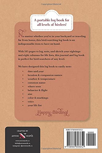 Bird Watching Log Book: Bird Watching Notebook and Journal | Easily Log Your Bird Sightings | Perfect Gift for Birders and Bird Watchers of Any Level | 150 Pages, 6" x 9"