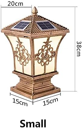 European StyleAntique Column Head Lamp Villa Wall Outdoor Door Solar G