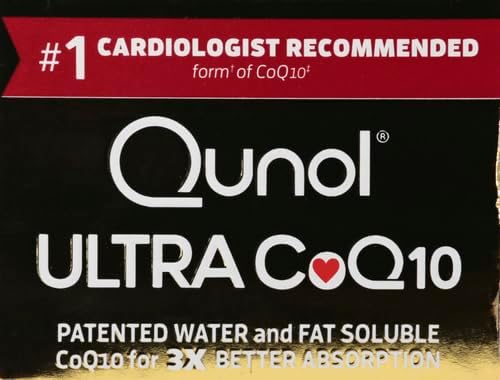 Qunol Ultra CoQ10 100mg, 3x Better Absorption, Patented Water and Fat