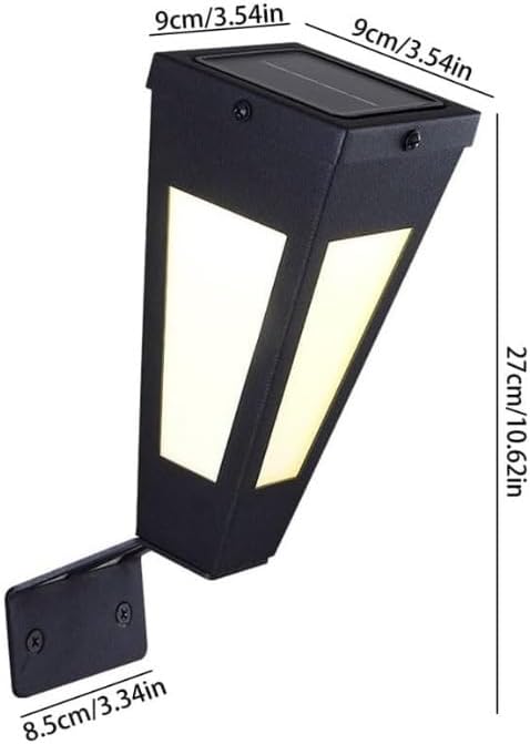 Japanese Modern Polycrystalline Silicon Solar Panel Acrylic Wall Lamp Minimalism Outdoor Waterproof Light LED Source Sconces for Garden Courtyard Villa Hall for Villa, Living Room, Foyer,