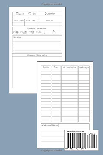 Birdwatch Logbook: birdwatch diary for Bird Watchers and Birders | Notebook for Birding | Log Book for Bird Watching | Bird Watching Notebook | 6 x 9 ... and Kids Who Love to Observe and Watch Birds