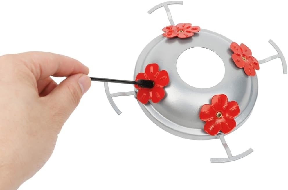 Metal Top Metal Hummingbird Feeders Base Cover with 4 Perches and 4 Flower Ports for Hummingbird Feeders Base - Metal TOP Cover ONLY