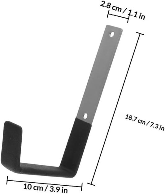 PRETYZOOM Heavy Duty Steel Garage Storage Hooks Wall Mount Tool Organizer U-Shaped Hooks for Garden Tools and Bicycle Equipment Medium Size 2pcs