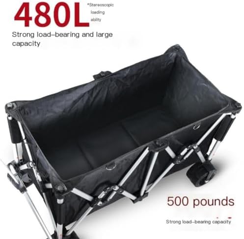 Portable Camping Cart,Outdoor Folding Aluminum Alloy Beach Trolley Car