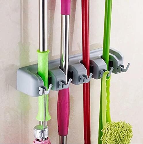 Mop and Broom Holder Broom Hanger Wall Mounted Home Garden Garage Tool