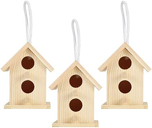 Wooden Bird House 3Pcs Innovative Outdoor Wooden Bird House Nesting Ca