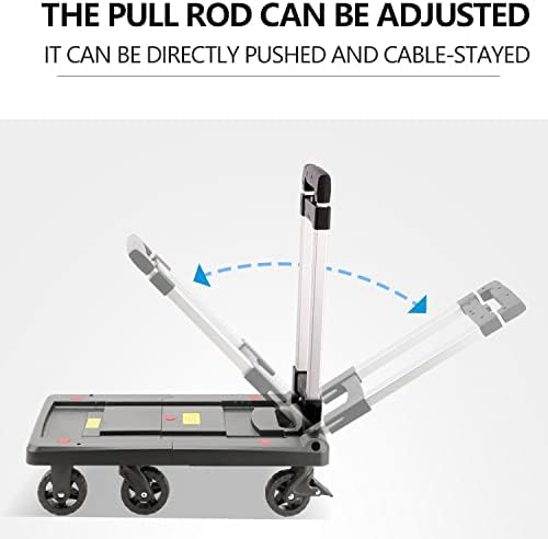 JSEIAJB Small Cart Express Small Pull Cart Pull Cart Folding Portable