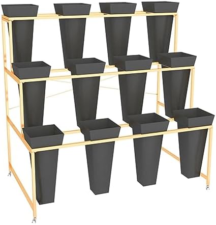 Stylish Metal Flower Cart on Wheels - Versatile Indoor/Outdoor Plant Stand & Bouquet Rack for Fresh Flower Shops, Gardens, Home Decor & Art Exhibitions - Perfect for Flower Displays