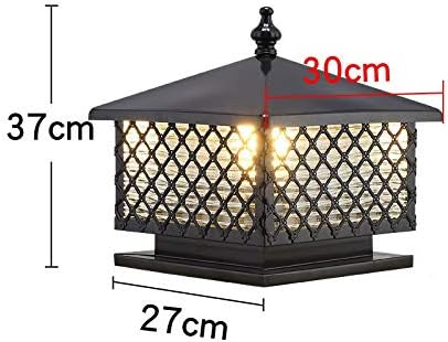 Outdoor Waterproof Post Cap Lights Wall Courtyard Gate Lamp Retro Villa Garden Landscape Door Solar Column Head Porch Patio Pillar Street Lantern Table Light