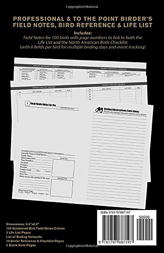 Birdwatcher Journal: Kids Birdwatching Life List, Notebook, Log Book & Field Guide Notes for Birding Children: North American Backyard Birding Diary ... & Girls (Birdwatching Gift Ideas for Birders)