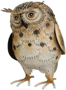 Regal Art & Gift Long Eared Owl Bird Statue - Decorative Metal Sculpture, Outdoor Decor for Patio, Porch & Garden Décor