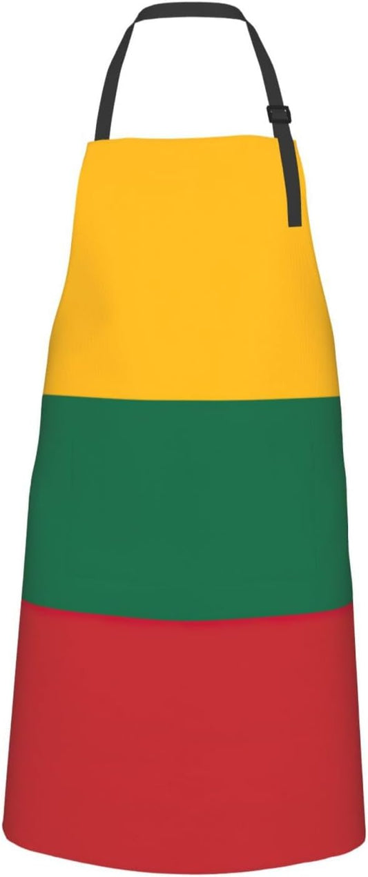 Flag of Lithuania Print Laundry apron 28x33 In Waterproof Kitchen Apro