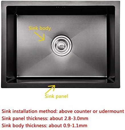 Black Sink Or Above Counter Kitchen Sink Vegetable Washing Basin Stain