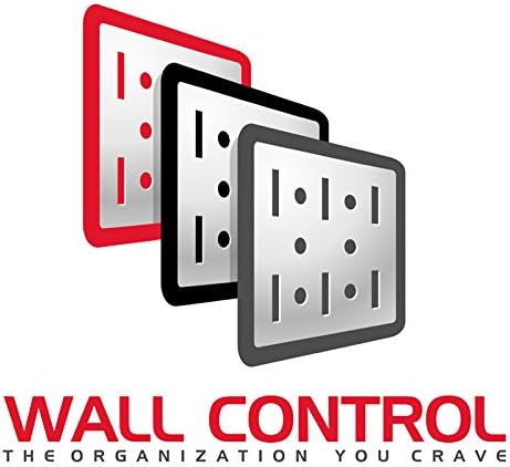 Wall Control 9in Reach Extended Hook Pair - Slotted Metal Pegboard Hooks Pegboard and Slotted Tool Board - Black