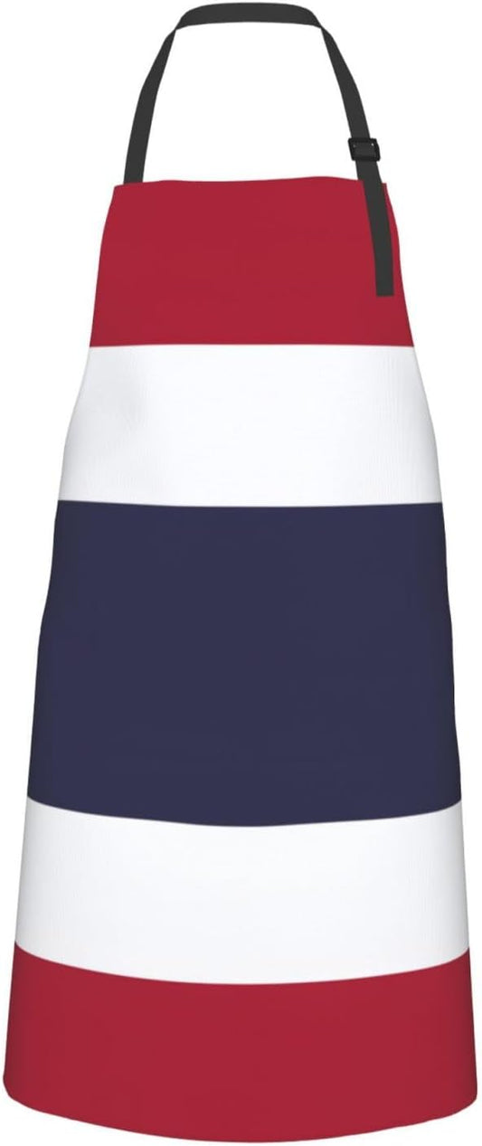 Thailand Flag print Waterproof chef's apron with pocket apron for kitchen cooking baking barbecue and gardening