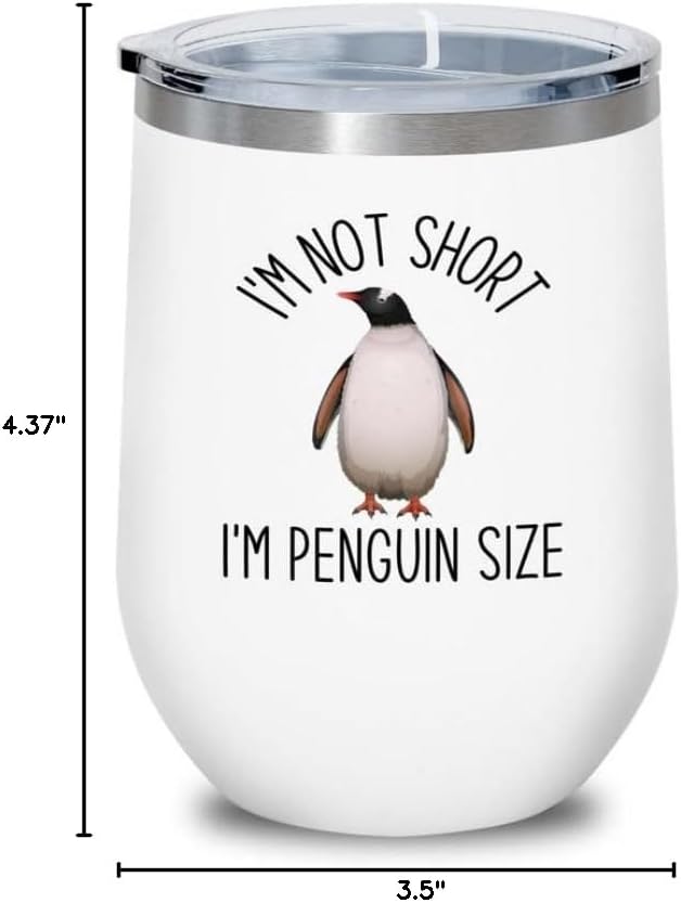Bird Lover White Edition Wine Tumbler 12oz - Short Penguin Size - Hummingbird Nest Cage Parrot Dad Gardening Outdoor Birdwatcher Feeder