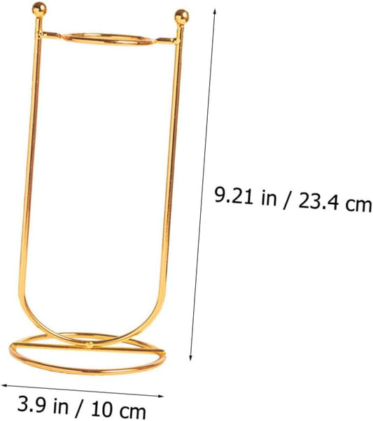 Milisten Hydroponic Glass Flower Vase with Test Tube, Nordic Style Desktop Plant Vase Decor with Tall U-Shaped Metal Stand for Home Flower Arrangement