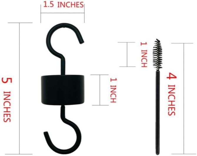 Premium Quality Ant Moat for Hummingbird Feeders - Stainless Steel Bird Feeder Hooks,Ideal Gift for Bird Lover - Attractive and Easy to Use (2 Hooks + 2 Brushes)