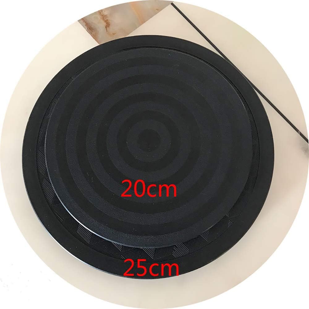 Mini Bonsai Turntable Base Stainless Steel Ball Bearings 360-Degree Rotation Easy Pruning Black 8"