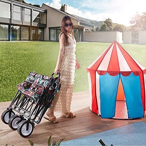 Trolleys, Outdoor Foldiutility Wagon Portable Foldicampicart, Garden Utility Transporter, Dual Brake System, Outdoor Fishitrolley, Load-Bea100Kg/220Lbs/Style 2