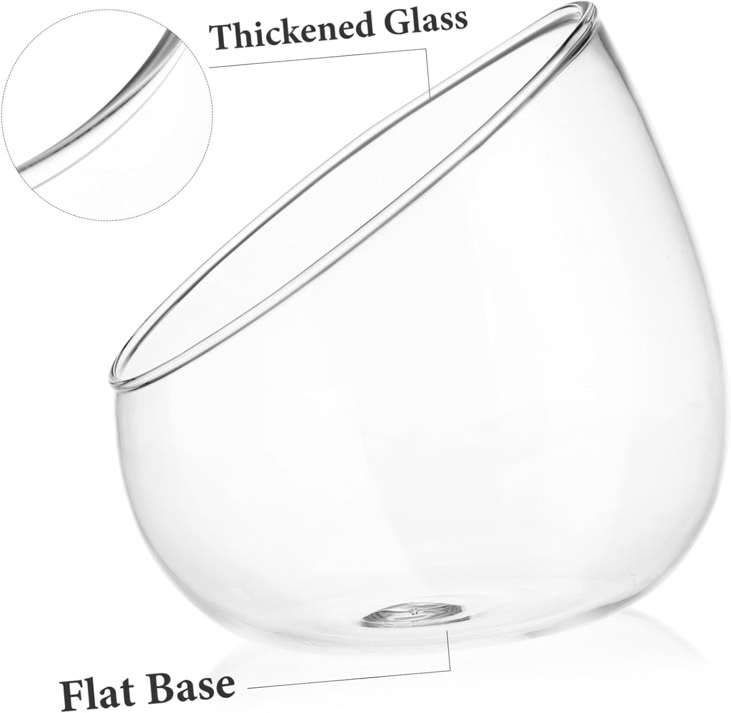 HANABASS Glass 1pc Wedding Cut Event Candle Orb Fish Indoor Floral Containers Slant Bowl Stand Bottle Plant Vase Center Micro Decoration Globe Lifelike Succulents Home Decor
