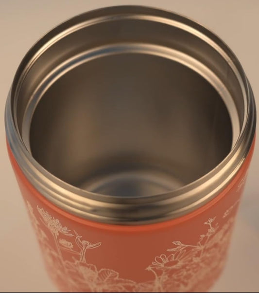 Insulated Hummingbird Feeder with Vacuum Technology, Floral Design, Temperature Control for Hot and Cold Weather