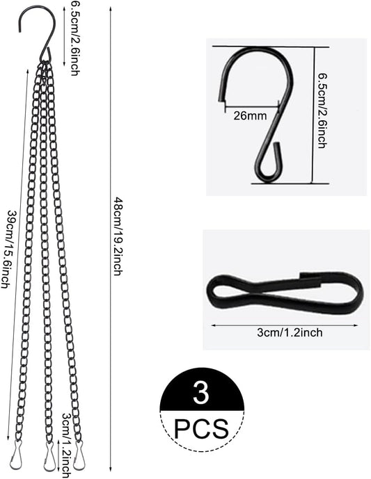 Hanging Baskets Chains 16Inch Plant Hanging Chains 3 Leads Flower Pot