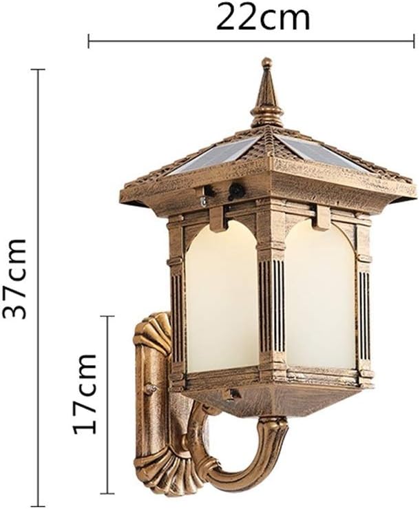 Fashion Aluminum Solar Wall Light Outdoor Waterproof Fireproof and Anti-corrosion Wall Lamp Garden Courtyard Lighting Corridor Aisle Garage Wall Sconce E27 Home Decoration Wall Lantern Indoor an