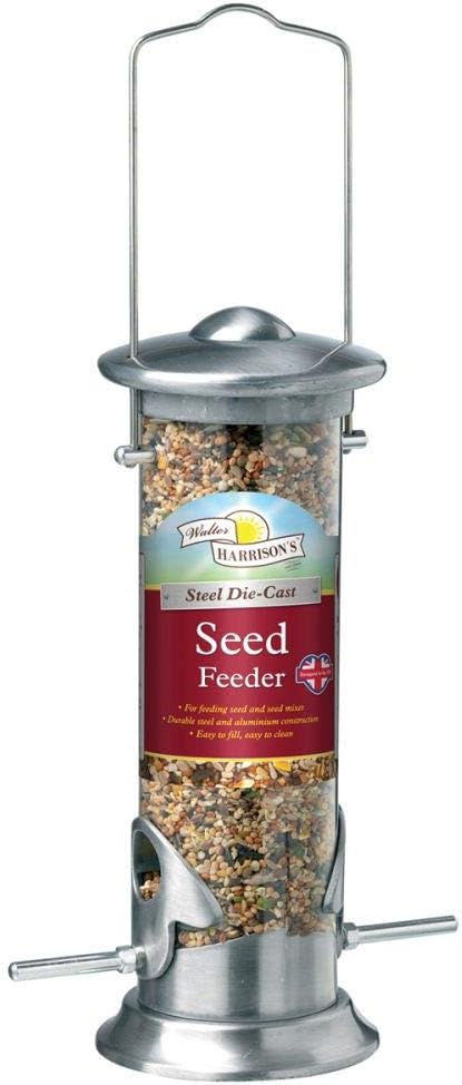 Steel Plated Die Cast Wild Bird Seed Hard-Wearing Hanging Feeder - Small - 20 cm