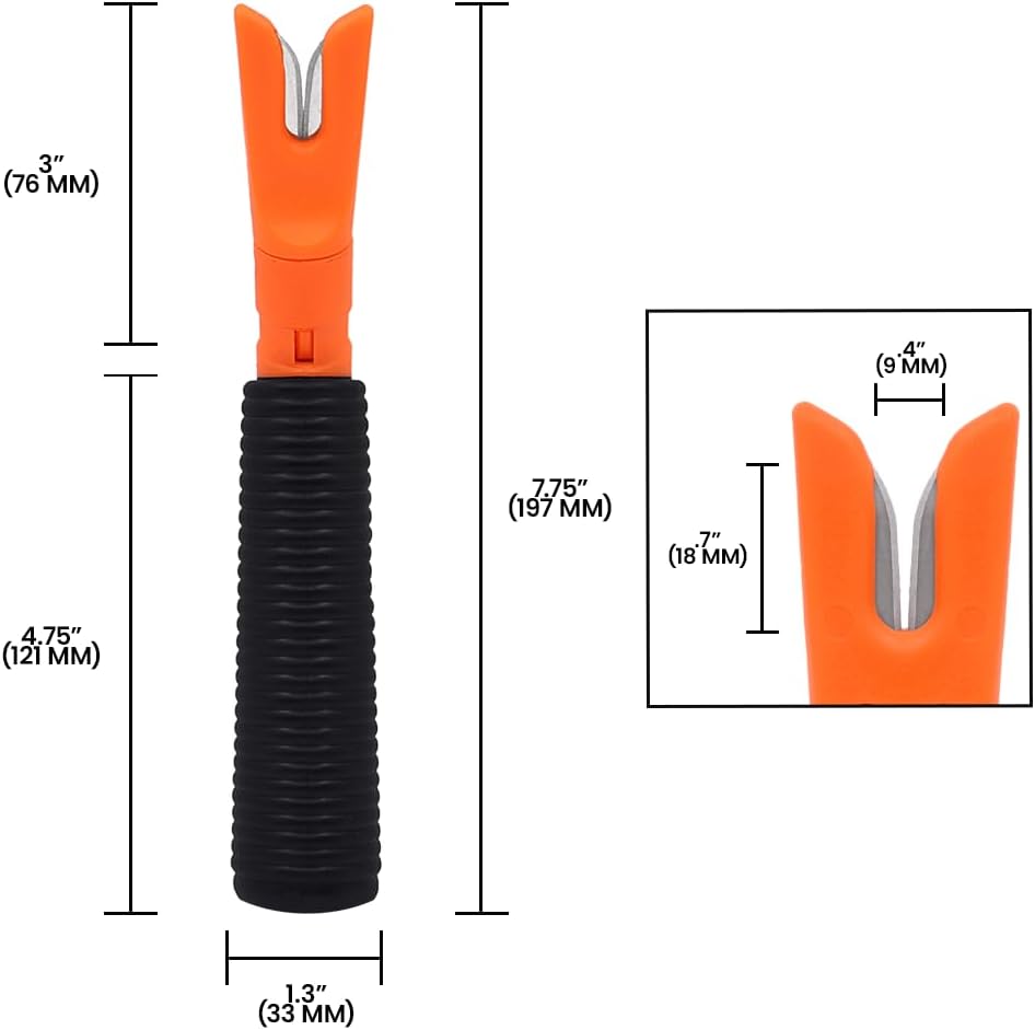 Zenport H335 Grape Razor Fork Harvest Tool with Replaceable Blade, 9.5-Inch, Orange