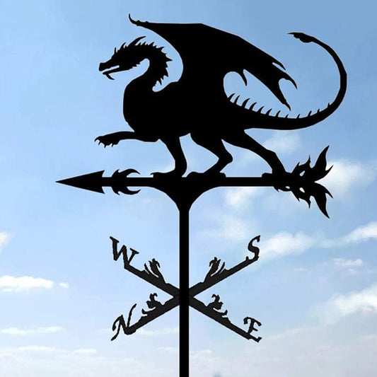 Alnicov Animal Metal Weather Vane, Vintage Black, Wind Direction Indic