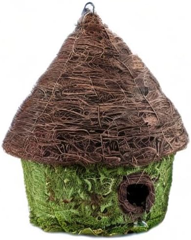 SuperMoss (56053) Bungalow Woven Birdhouse Medium, 9.5" by 10.5", Fresh Green