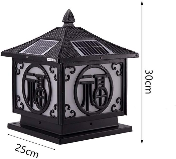 Post Lights Outdoor Vintage Solar Light Outdoor Garden Light Column Headlight Wall Light Home Garden Villa Rural Waterproof Led Door Light Retro Industrial Street Pillar Post Porch Patio