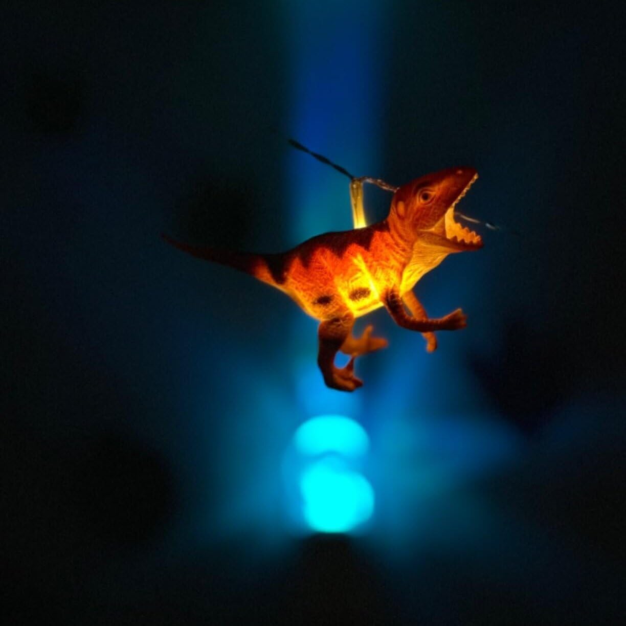LED Dinosaur String Lights - Battery Operated, Perfect for Boys Room D