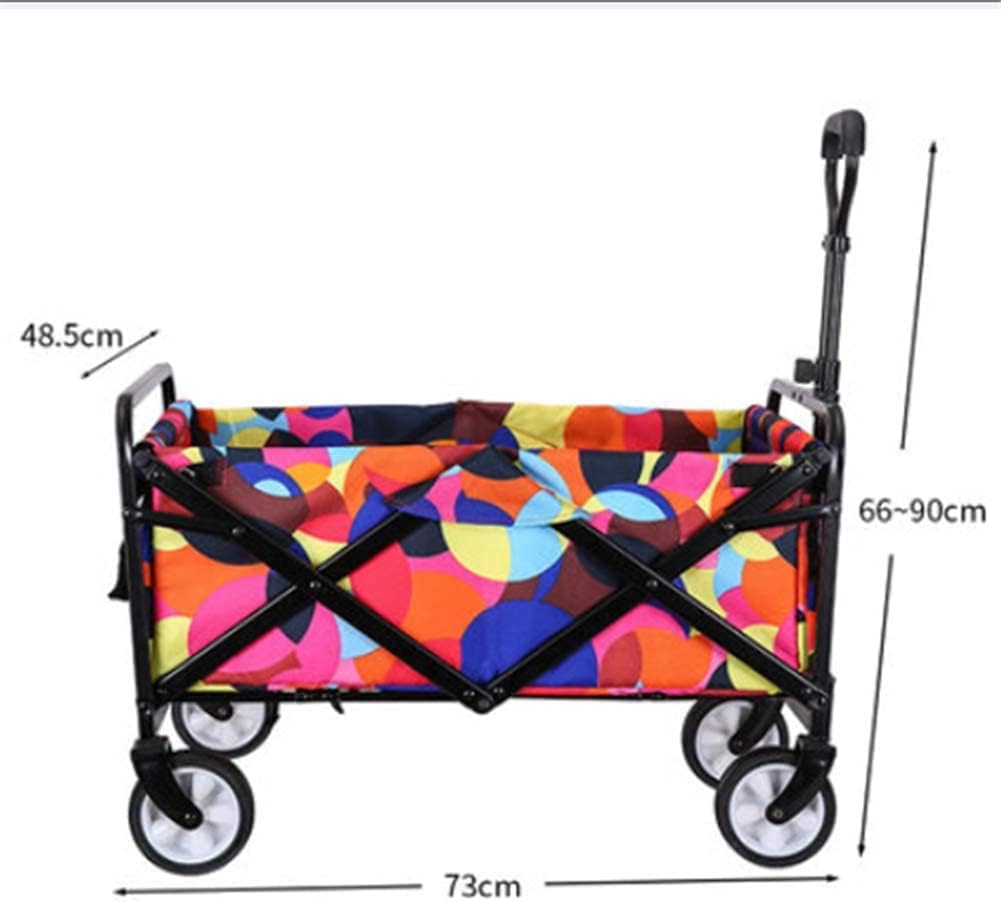 Heavy Duty Foldable Wagon Truck 600D Waterproof Fabric Garden Trolley