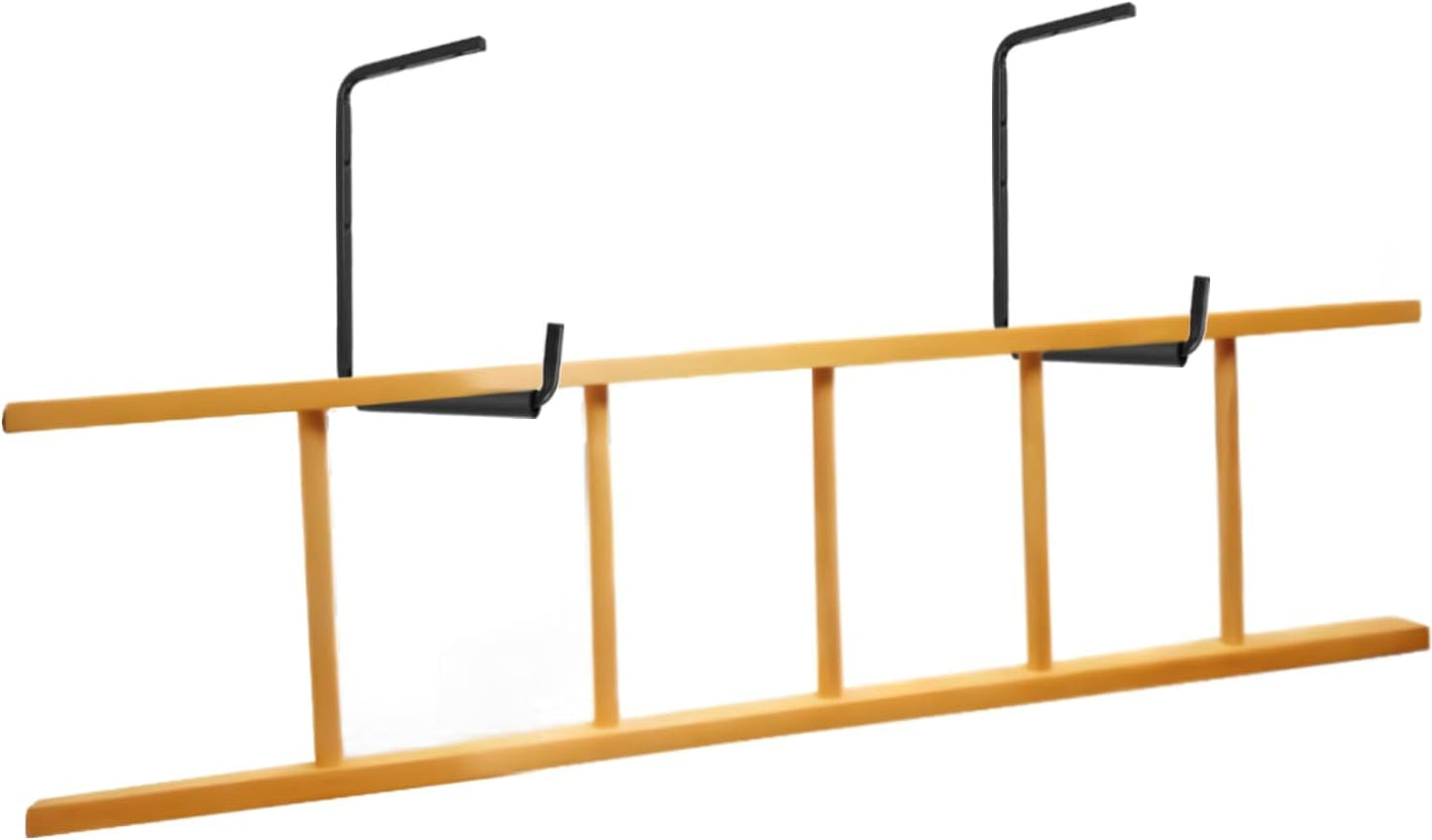 6 Pack Wall Mounted Overhead Garage Storage Hooks, 13.8 Inch Utility Ceiling Storage Rack, Heavy Duty Hangers & Organizer for Ladder, Wood, Tools, Garden Hose and Bike