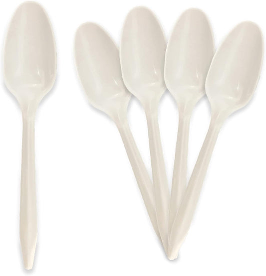 PAMI Bulk Plastic Spoons 1000 Count Disposable Medium Weight Sturdy Cu