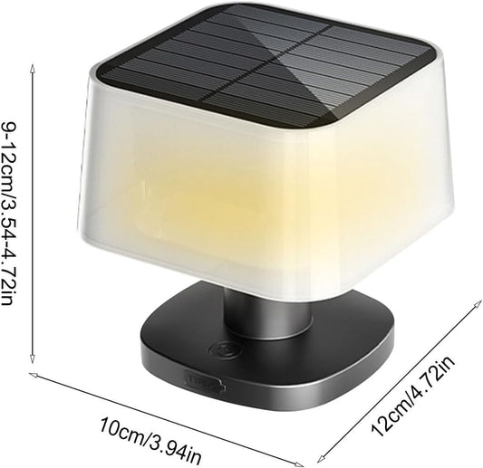 Solar Table Lights Outdoor, Rechargeable LED Desk Lamp with 3 Brightness Levels — Perfect for Patio, Garden, Lawn, Balcony, Porch & Camping
