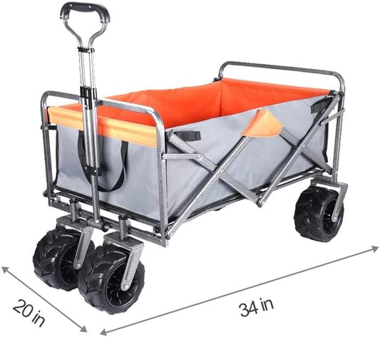 Faltbare Folding Utility Wagen Karren Große Kapazität 330lbs Strand Wa