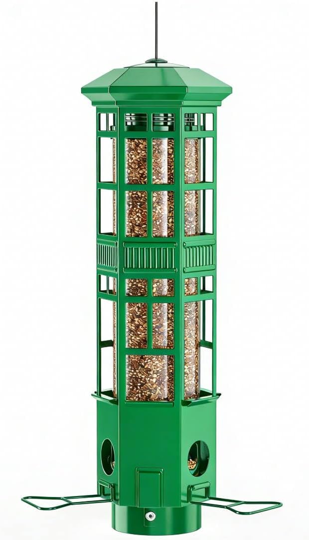 Bird Feeder Chew-Proof Green Squirrel Proof