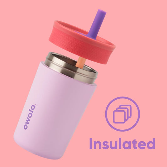 Owala Kids Insulation Stainless Steel Tumbler with Spill Resistant Fle