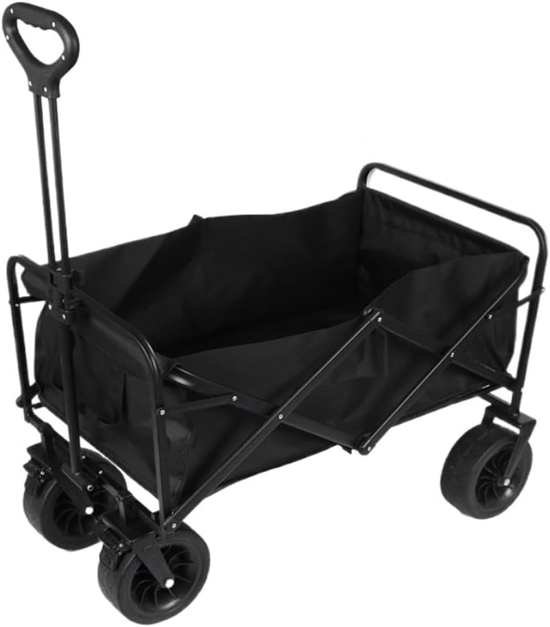 Portable Camping Cart,Beach Trolley Cart Portable Outdoor Camping Table Foldable Hand Cart Small Trailer for Picnics Campers and Outdoor Activities Beige Color