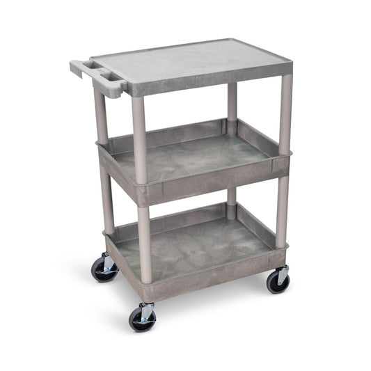 FSE 373-STC211-G Flat Top and Tub Middle/Bottom Shelf Cart
