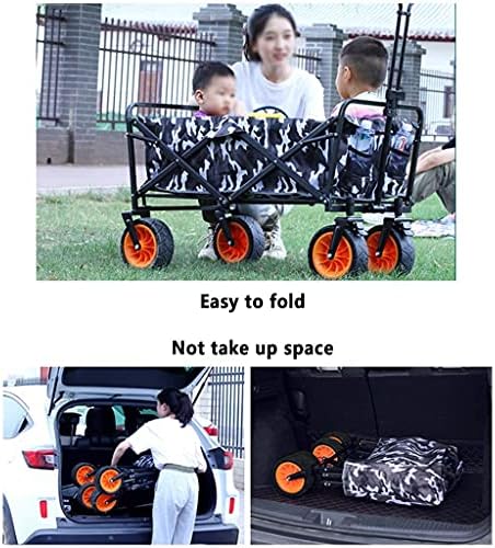 Collapsible Wagon Cart with Wheels Foldable Folding Wagons Carts Silen