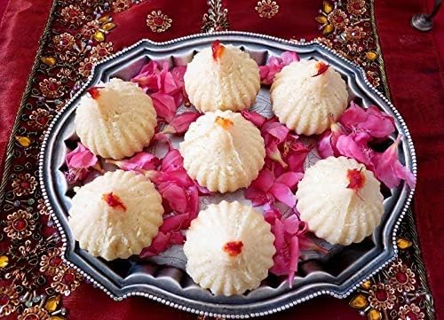 Multi Utility Plastic Modak Mould Set for Ganesh Festival Includes 3 Different Size of Modak and One Modak Patti (3 Modak and Modak Patti)