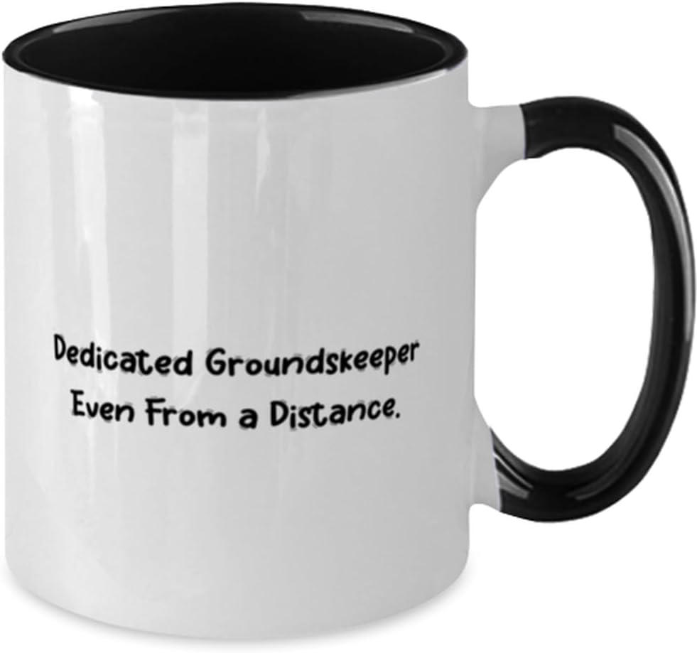 Epic Groundskeeper Gifts, Dedicated Groundskeeper Even, Perfect Birthday Two Tone 11oz Mug Gifts For Colleagues From Colleagues, Yard work, Lawn care, Landscaping, Gardening, Gift for gardener, Gift