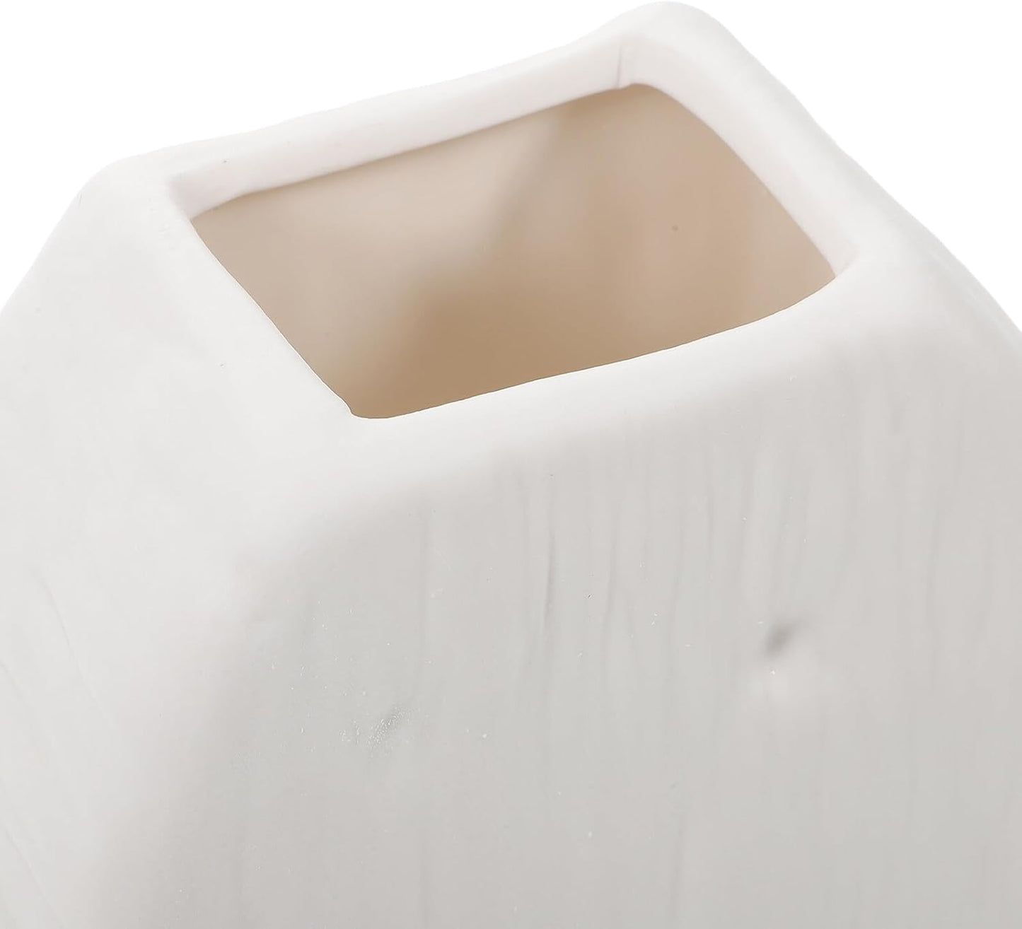 BESTOYARD Ceramic Hydroponic Flower Arrangement Pot Small White Modern