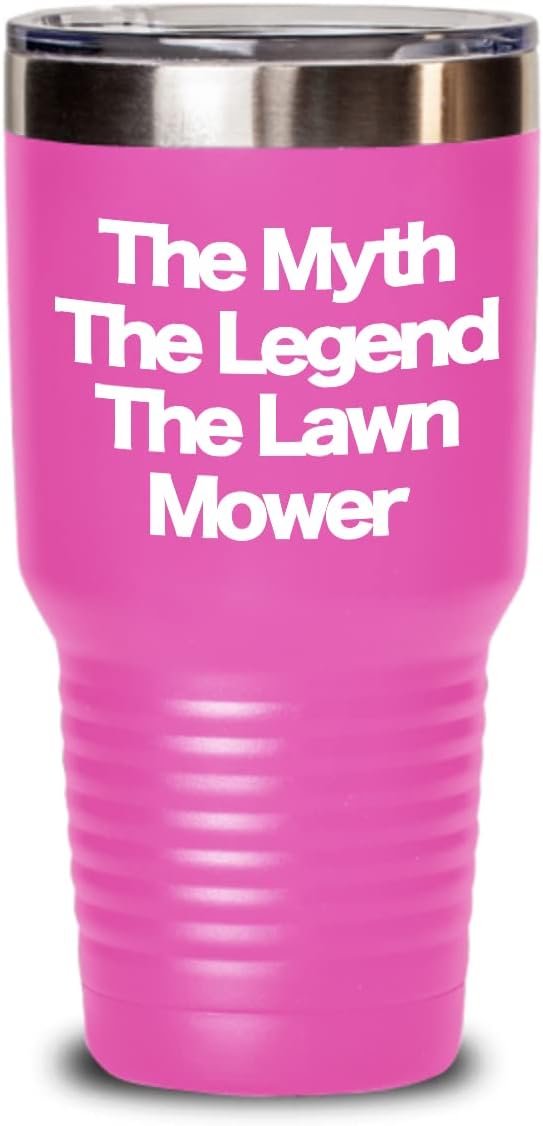 9665636-The Myth The Legend The Lawn Mower Tumbler Travel Coffee Cup Funny Gift for Lawn Care Specialist Landscaper Dad Husband Brother Partner